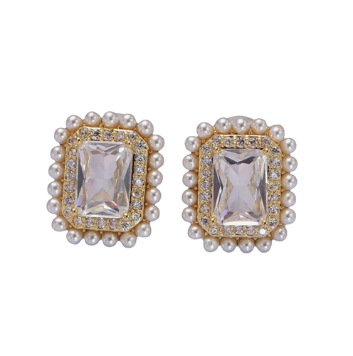 Luxe Pearl Edge Studs