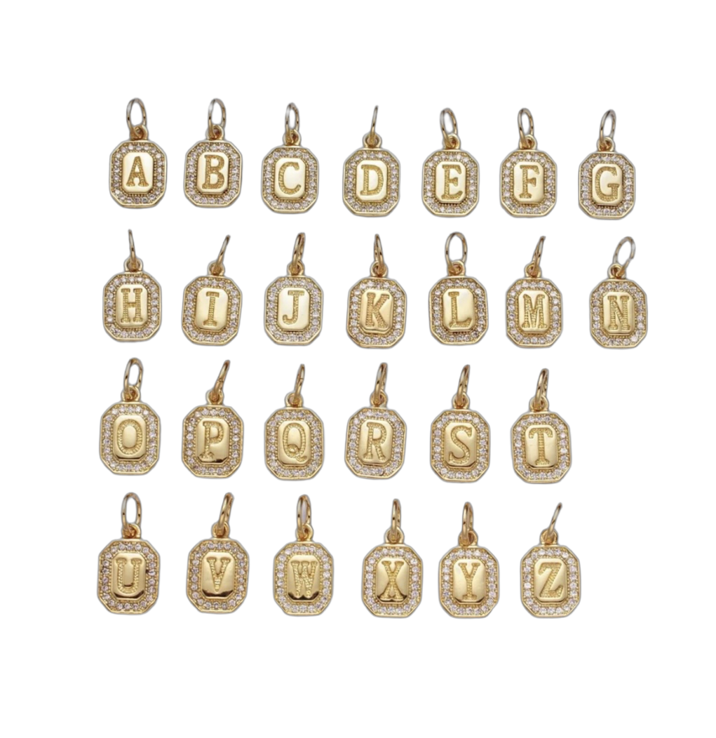 Gia Initial Charm in Gold