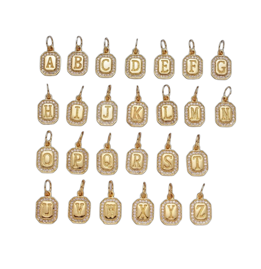 Gia Initial Charm in Gold