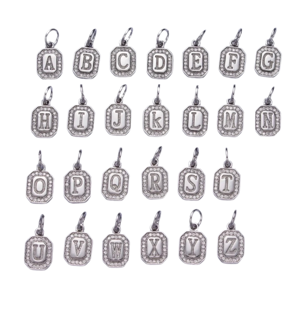 Gia Initial Charm in Silver