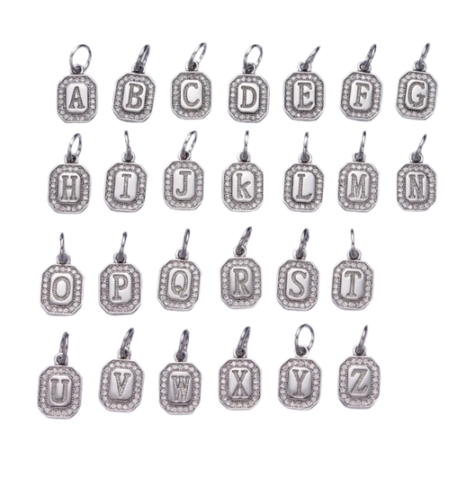 Gia Initial Charm in Silver