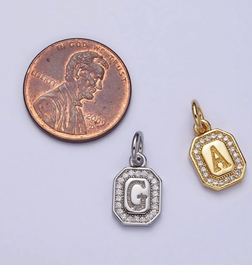 Gia Initial Charm in Gold