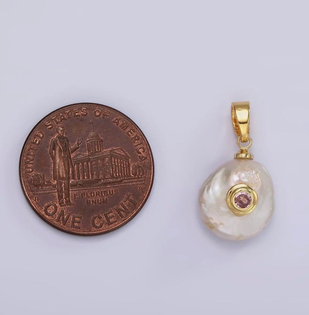 Pearl Birthstone Token Charm